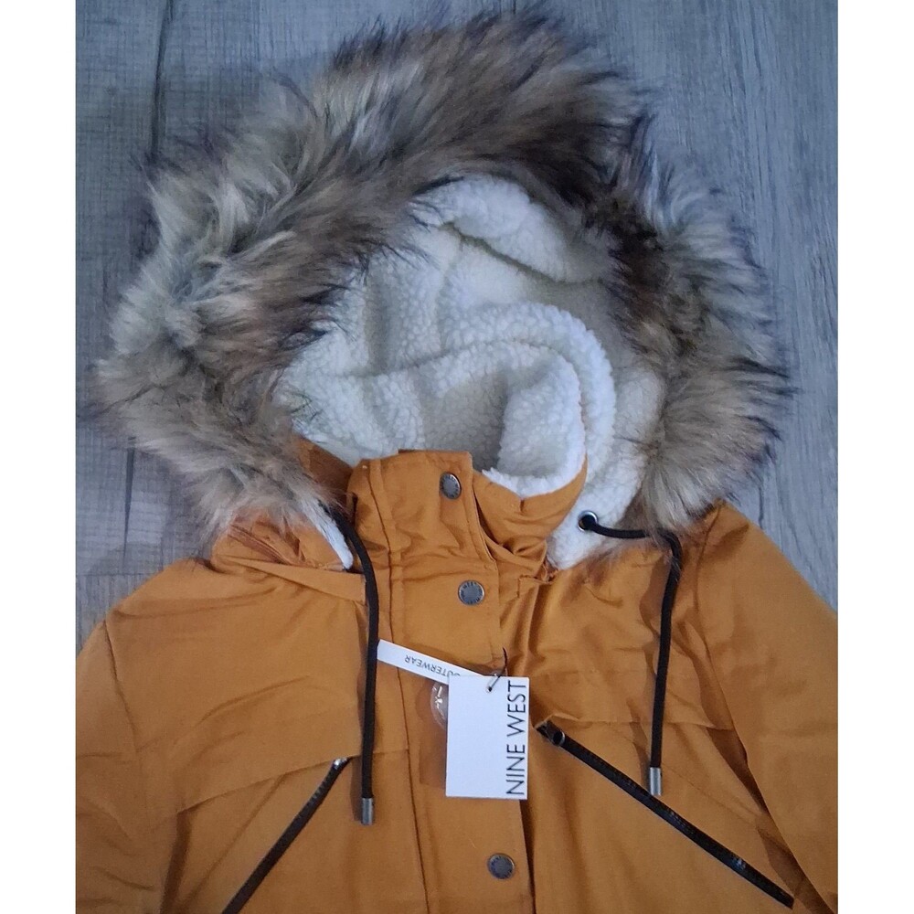 Nine West Womens sz small marigold parka jacket
